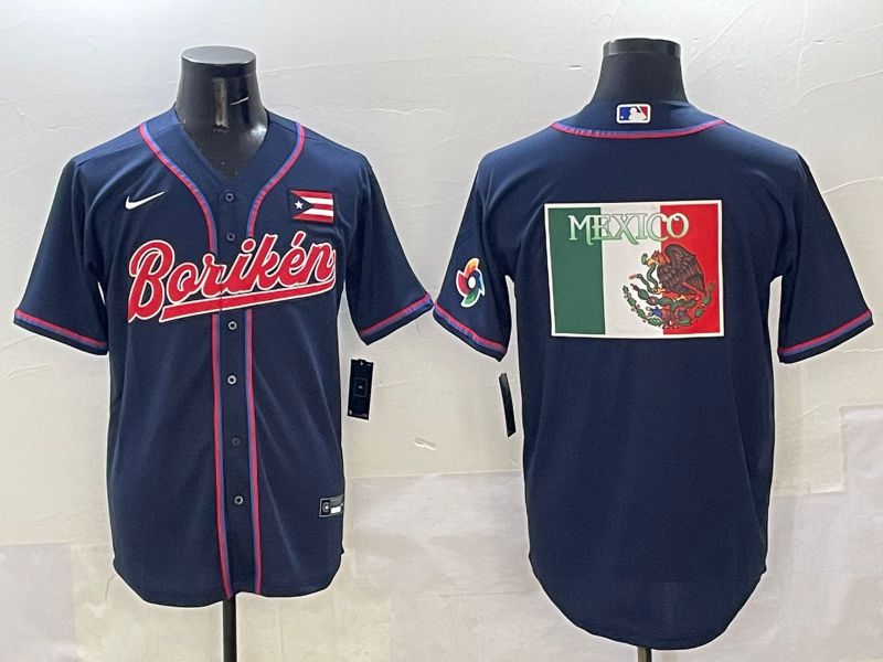 Men Puerto Rico Blank Blue Joint Name 2025 Nike MLB Jersey style 10